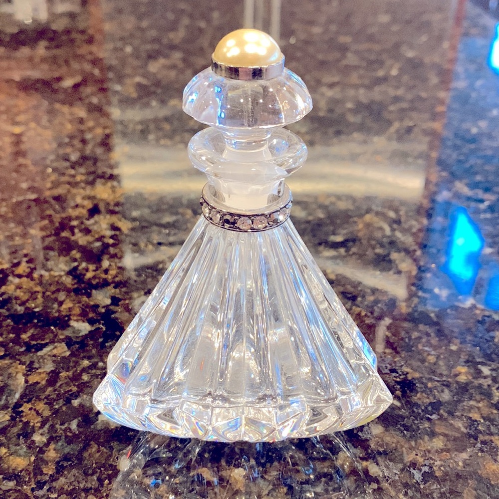 Lenox crystal and pearl perfume bottle